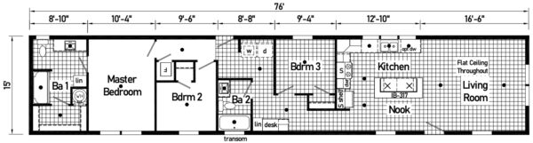 Cavco Clarion 560BZ16763A Floor Plan Butler
