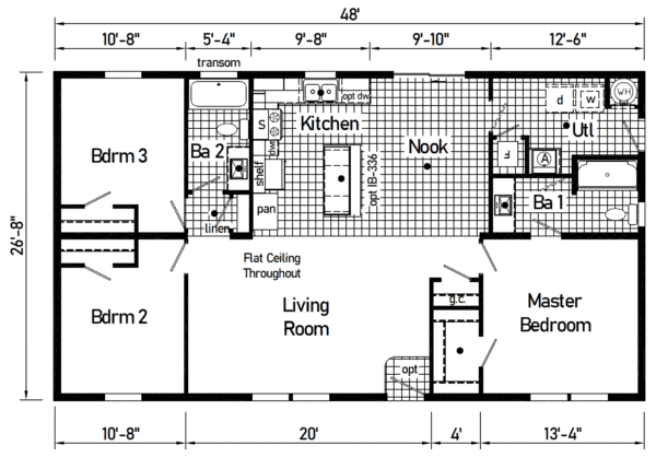 Cavco Clarion 560BZ28483A Floor Plan