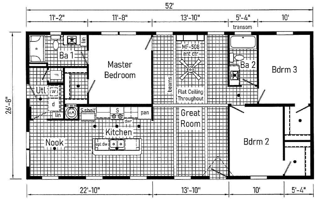 Cavco Clarion 560BZ28523E Floor Plan