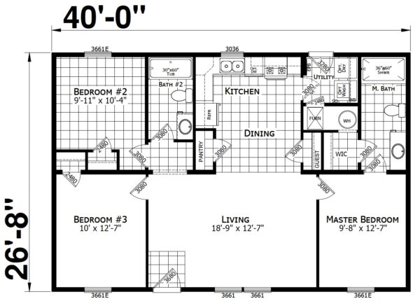 Champion FDDA34025 Floor Plan